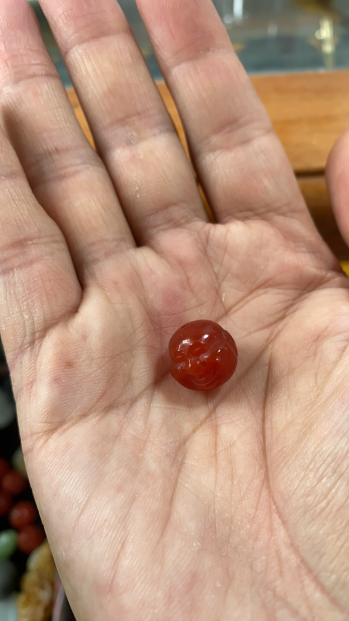 玛瑙手工雕刻弥勒佛头