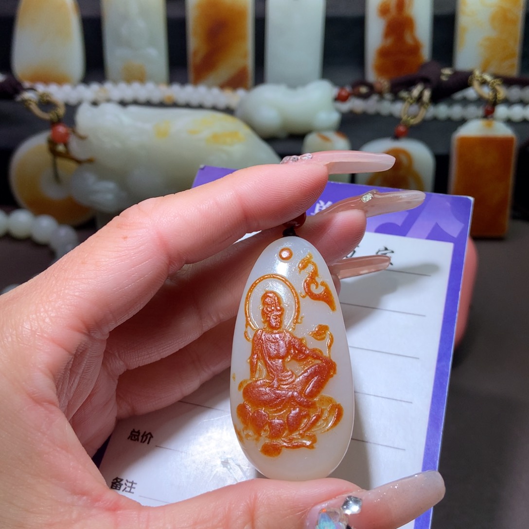 和田玉挂件未镶嵌江*