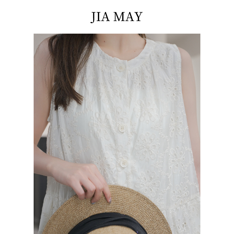 素典年中清仓【1956】重工绣花！度假风精致文艺感84%以上天丝连衣裙