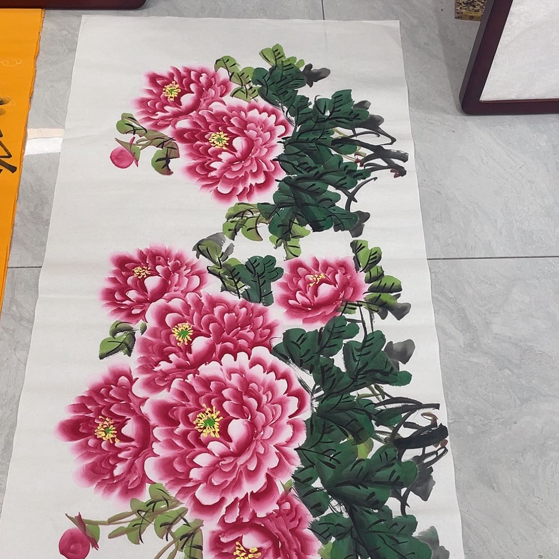 国画国画作品书法作品原稿四尺横幅