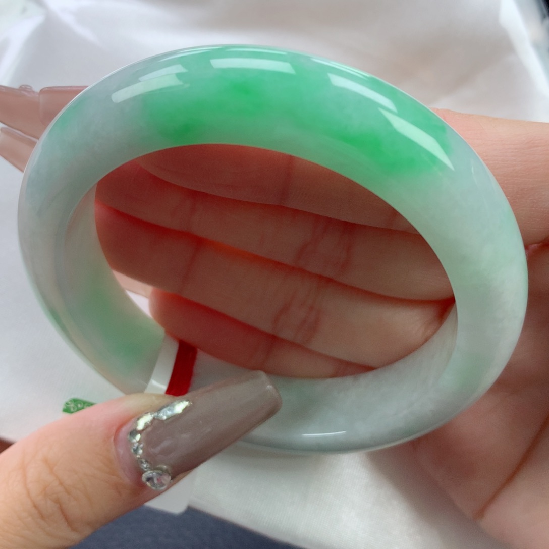 翡翠手镯未镶嵌56正圈