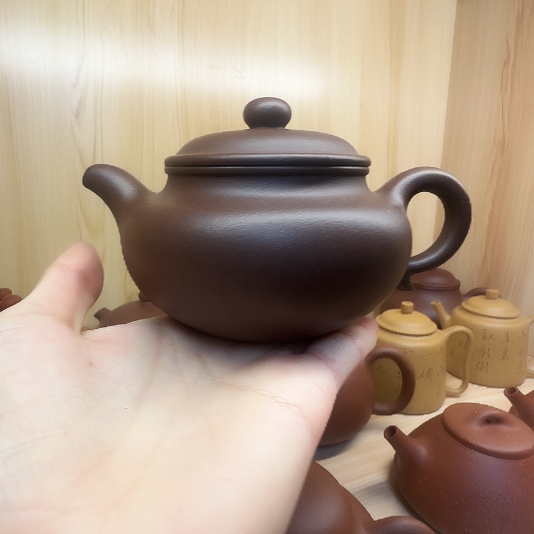 茶壶紫砂国工蒋洁半手工老紫泥仿古220