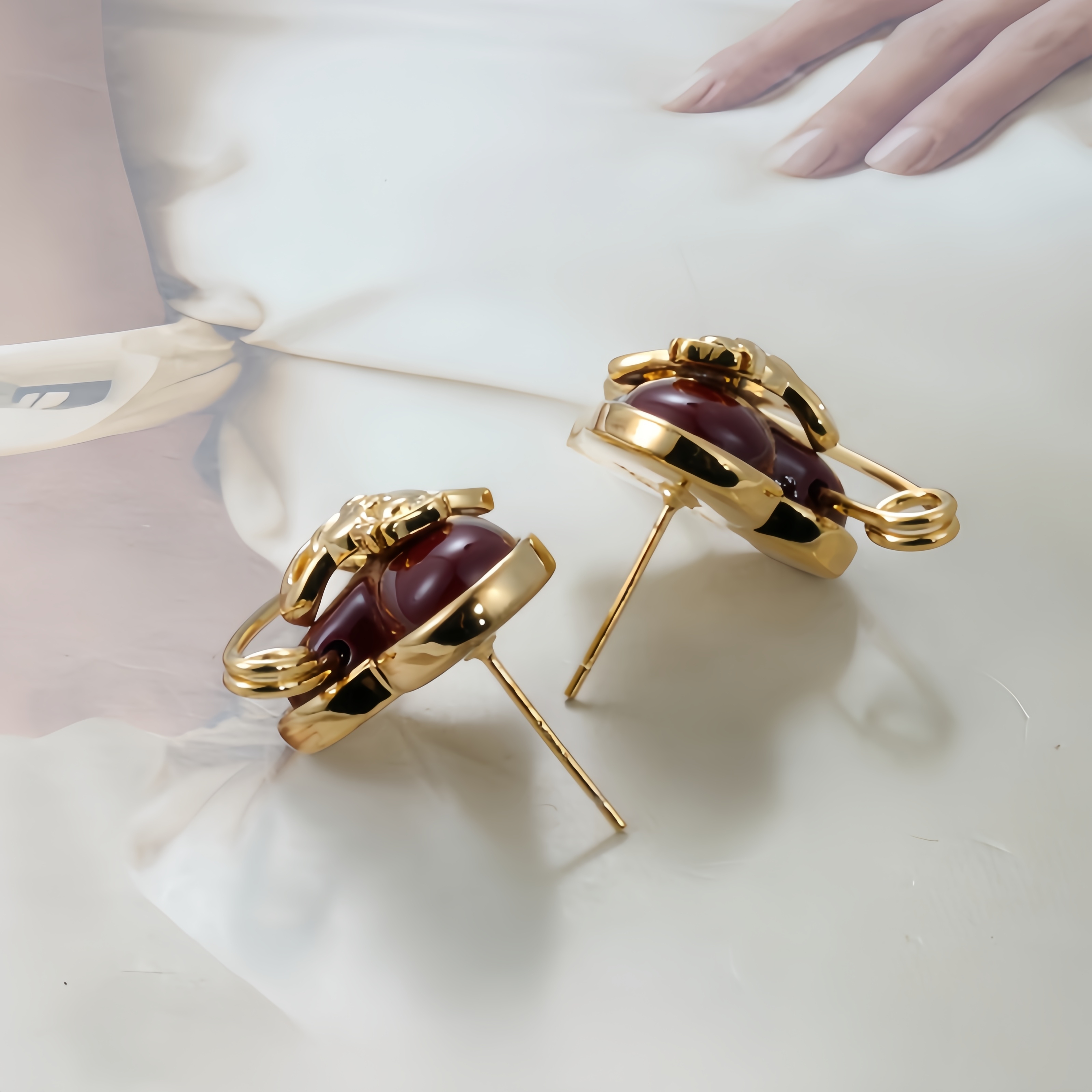 铜合金珐琅耳饰 耳环8007