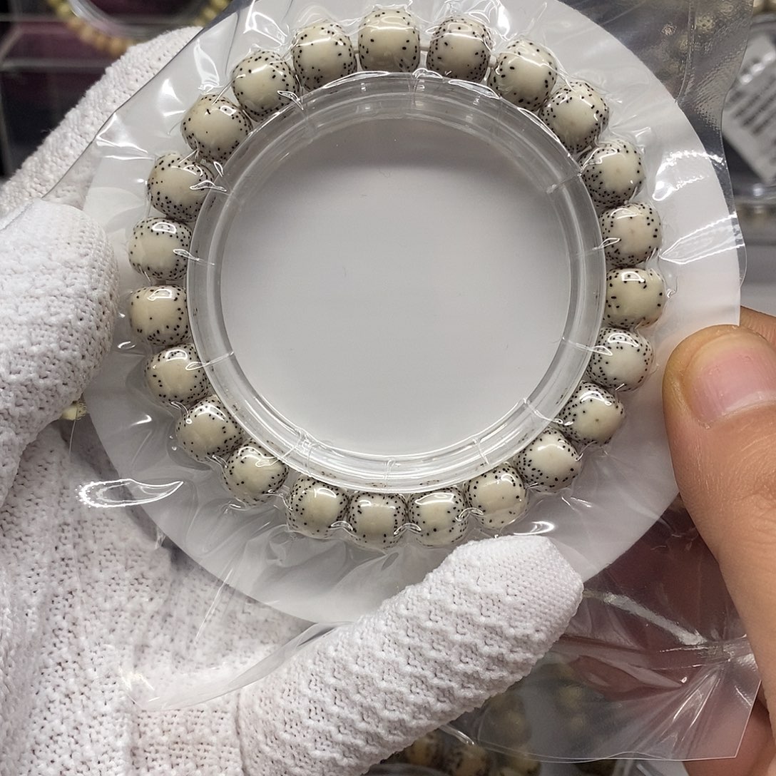 星月菩提吊坠原白侧留白小细心10x9