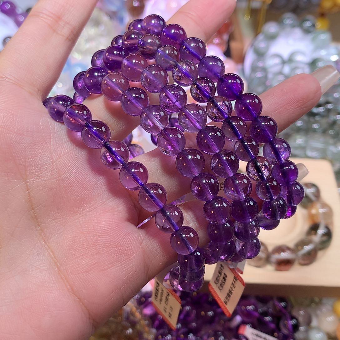 水晶手串未镶嵌紫水晶8mm