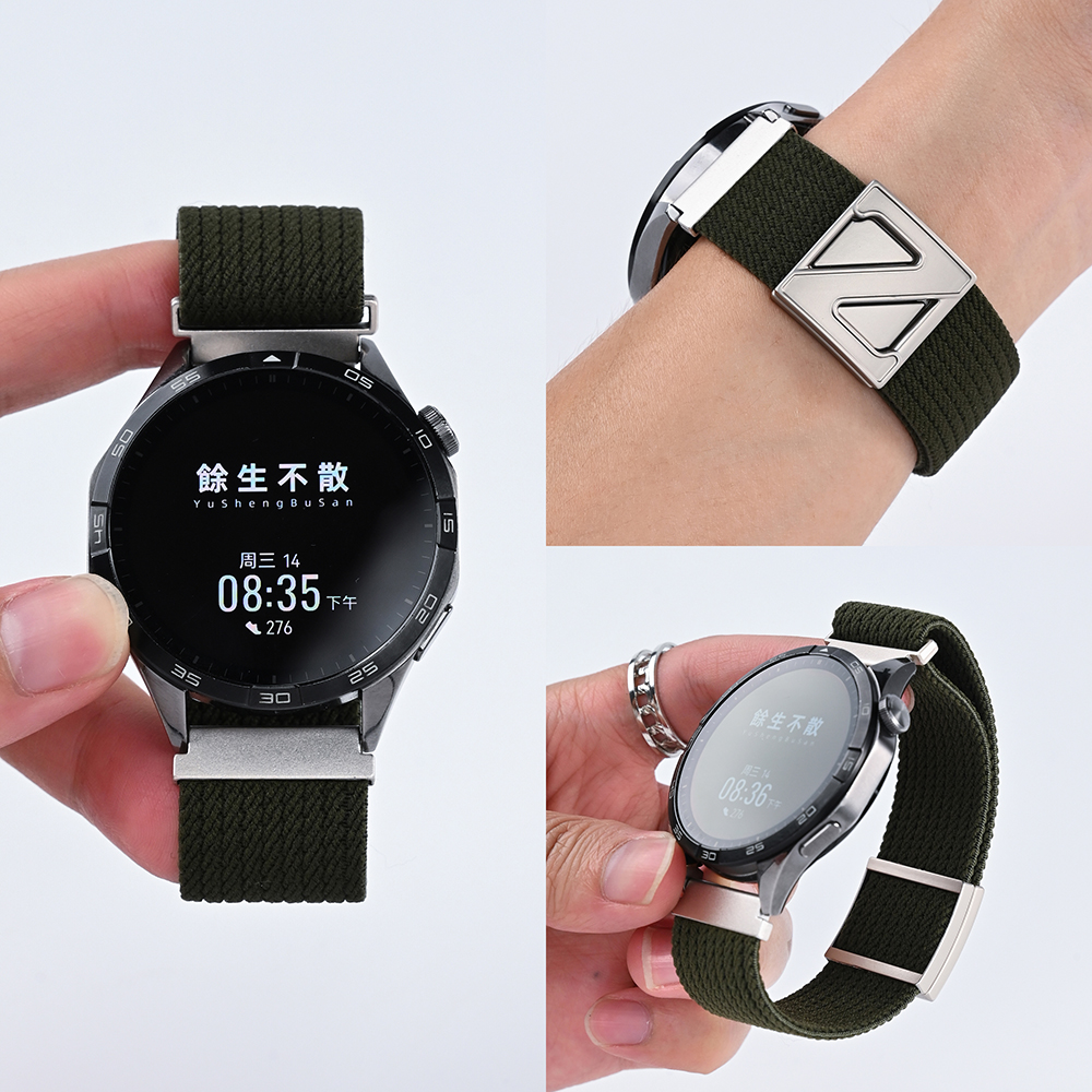 适用华为手表GT6/4表带GT2机甲Z字磁吸扣Watch5/3pro尼龙编织腕带商品图