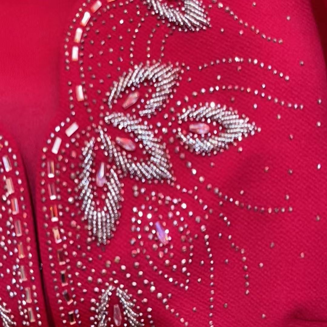 婚礼喜婆婆款修身两件套