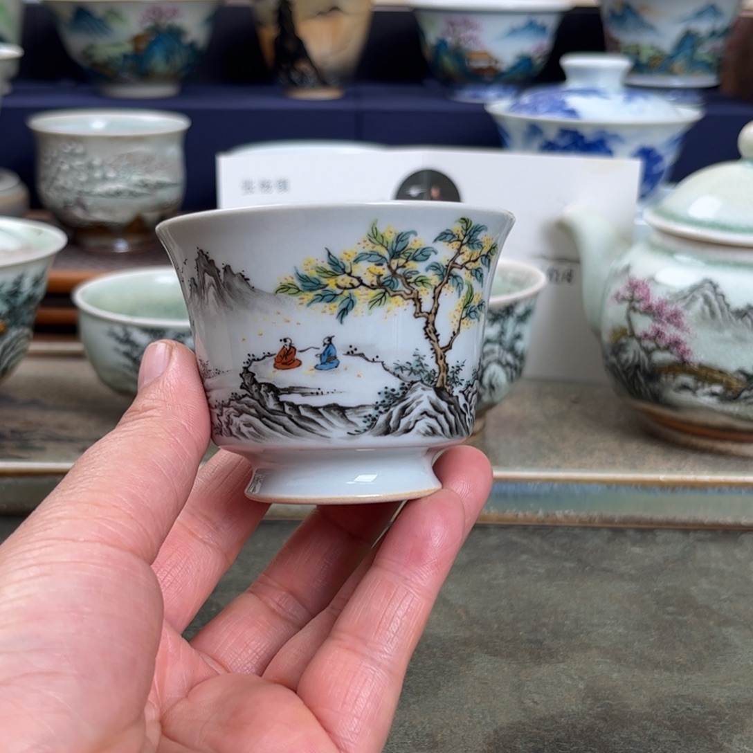 瓷杯子我们观山观水观自在