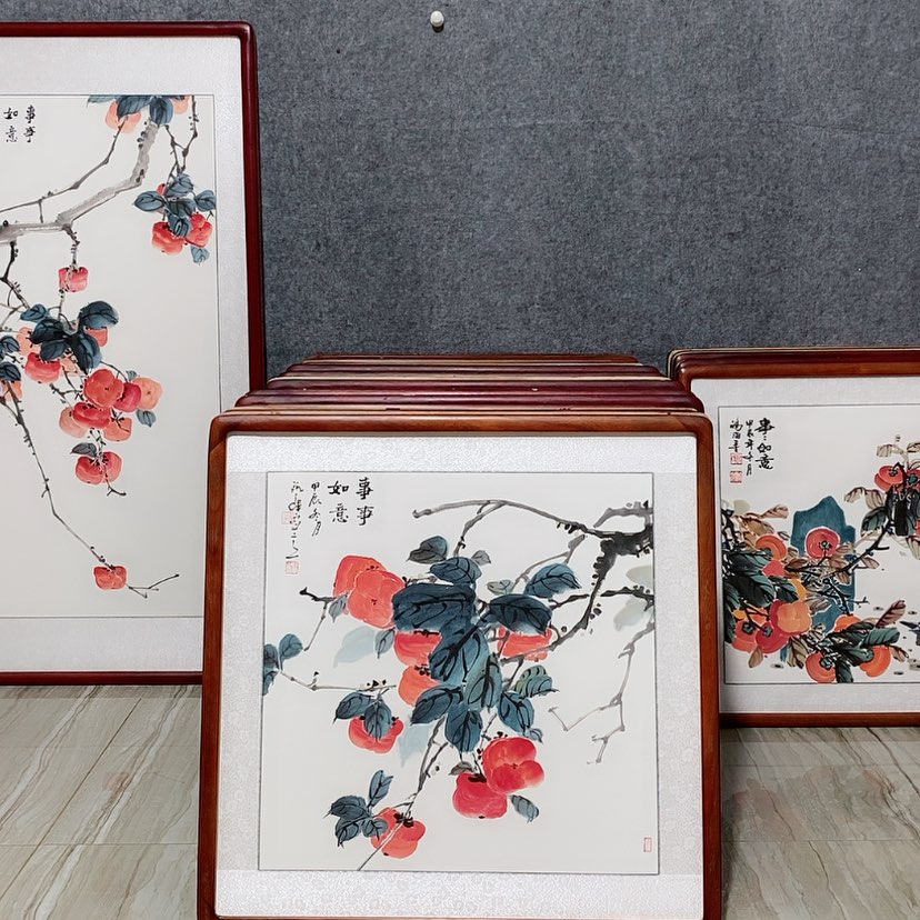 【闪购商品】国画书画作品带框65×65厘米