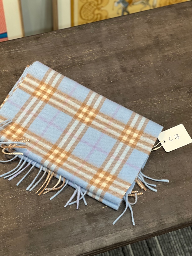 95新 BURBERRY/博柏利 夏七中古/巴宝莉围巾c23