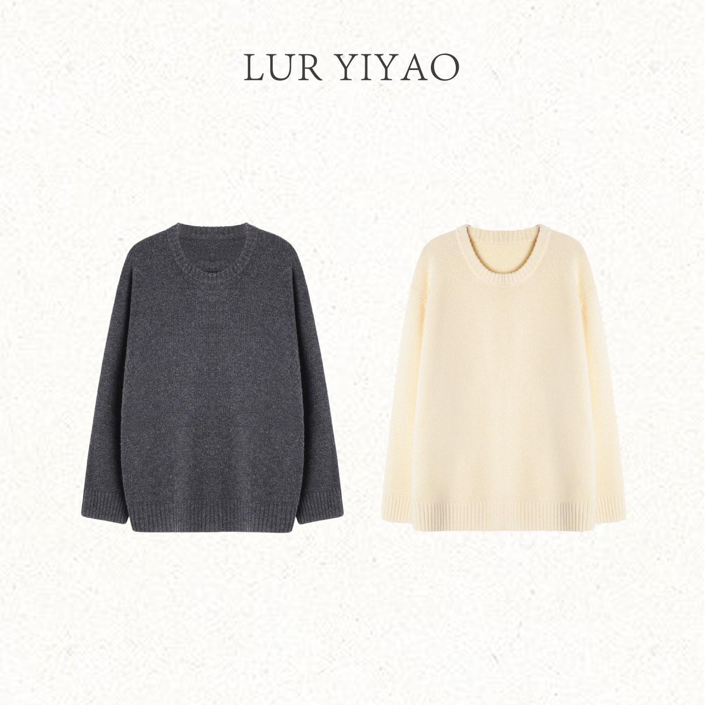 L'U'R/YI'YAO【开场白】秋冬款简约慵懒软糯100绵羊毛气质毛衣11110