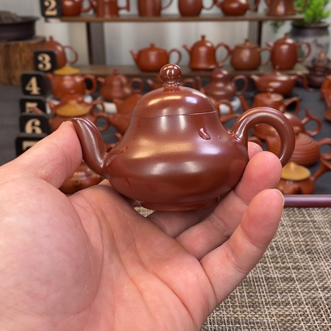 紫砂茶壶帽*王潮州手拉壶