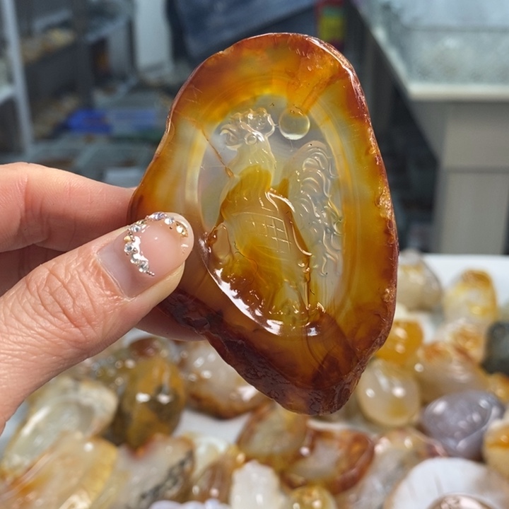 玛瑙/玉髓吊坠(不含链)未镶嵌