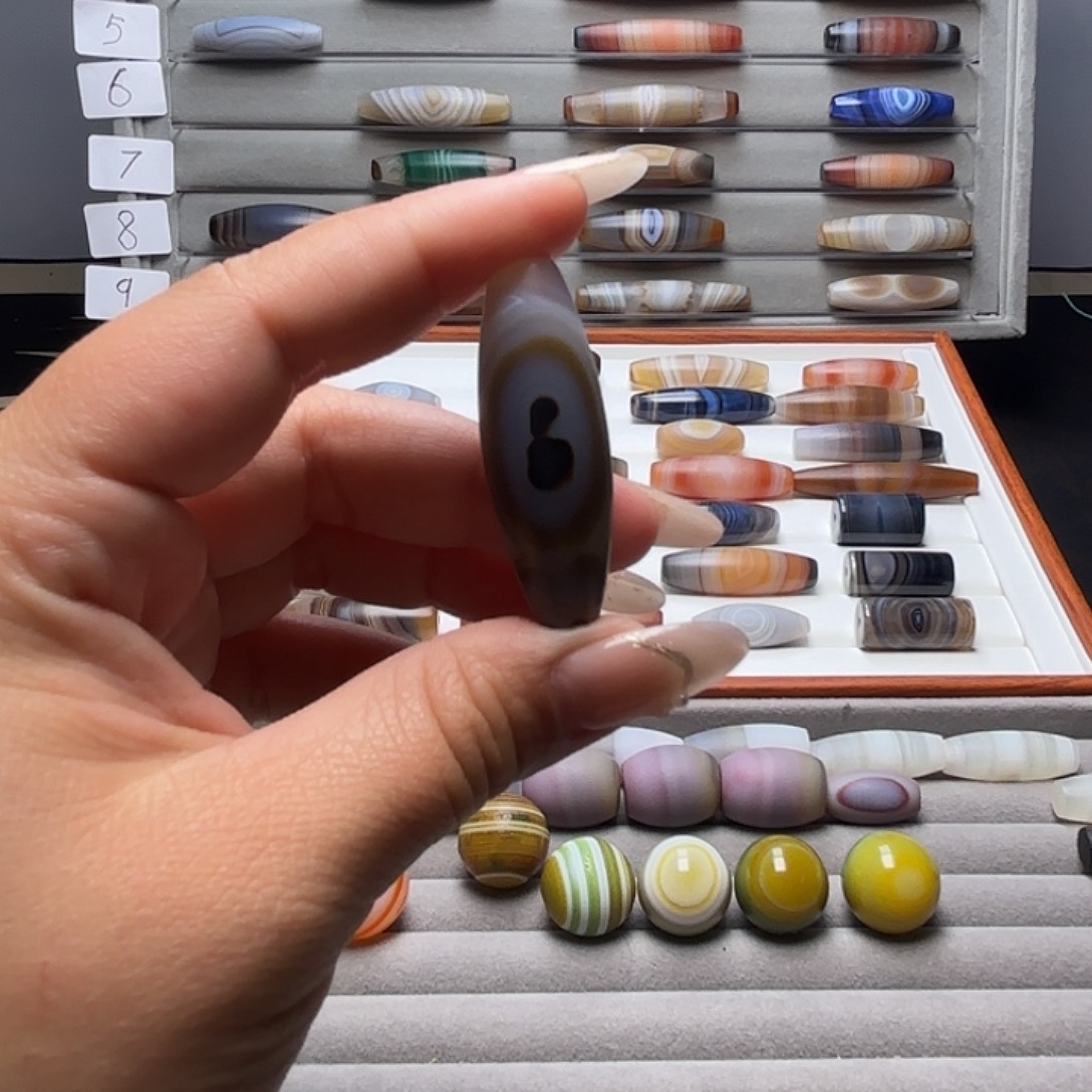 紫***来玛瑙/玉髓合金颈饰