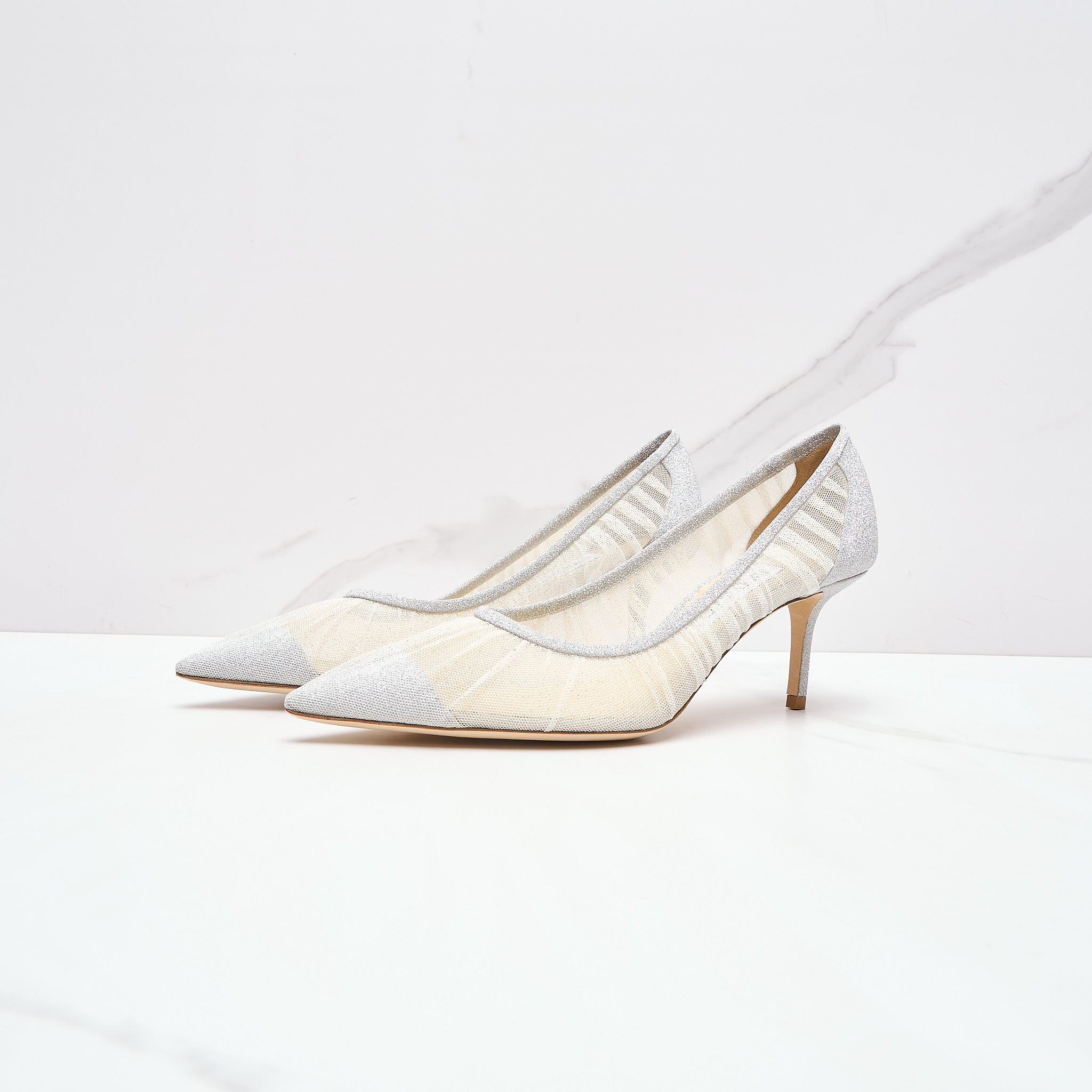 全新未使用 JIMMY CHOO/吉米周 【瑞池女装】网纱高跟鞋/JCGS00317