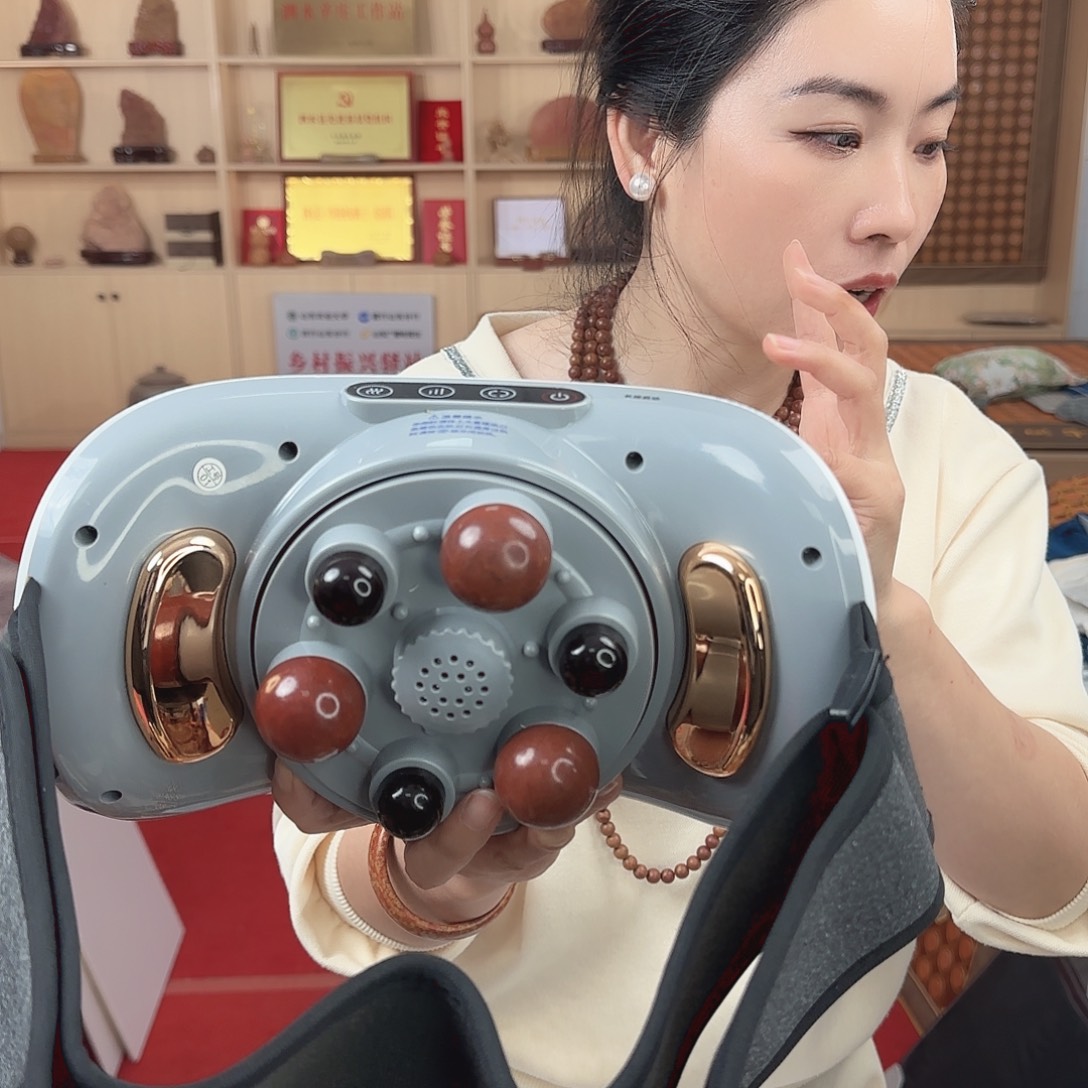 泗水砭石精品出口品质加热震动揉腹仪