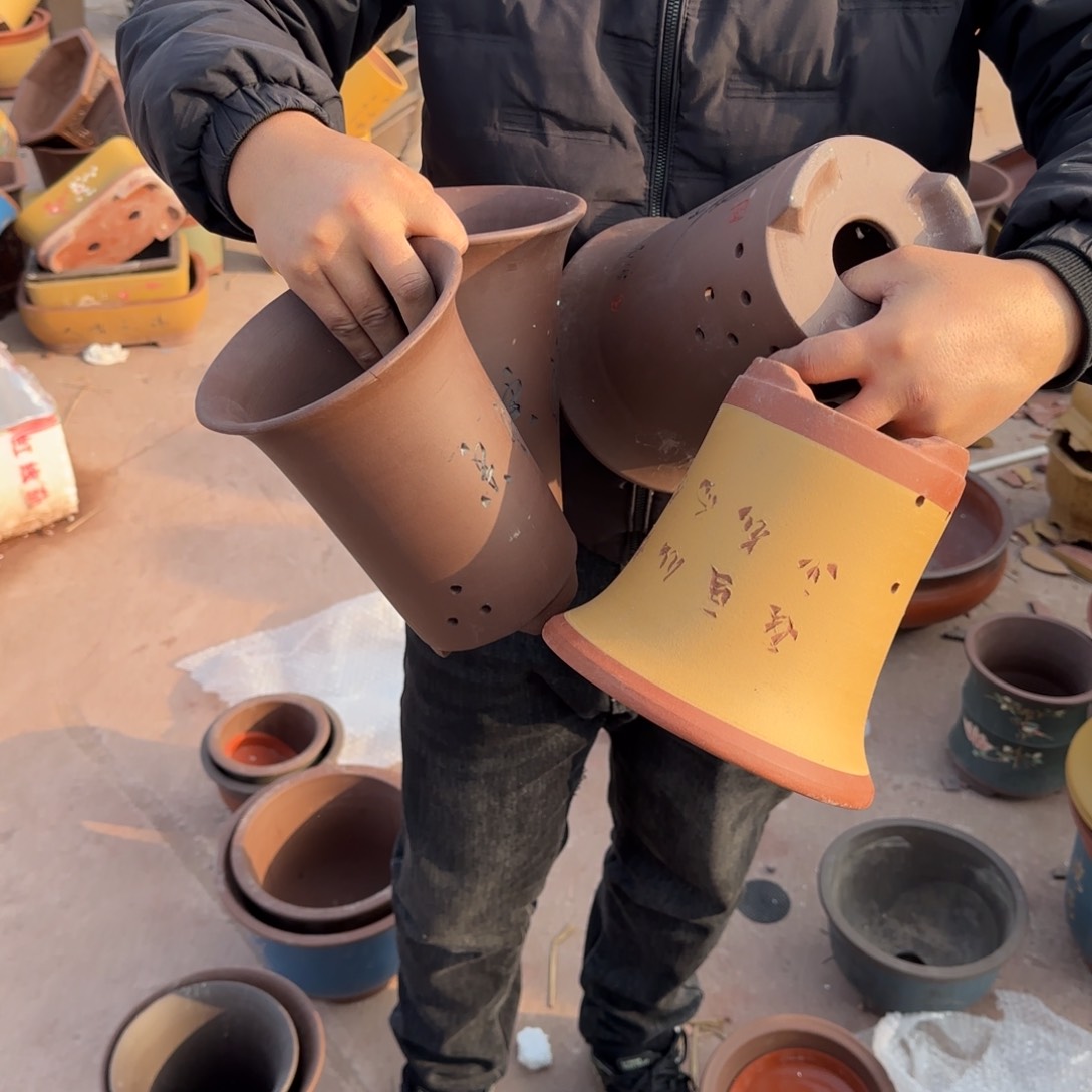 紫砂花盆瑕疵和瑕疵的