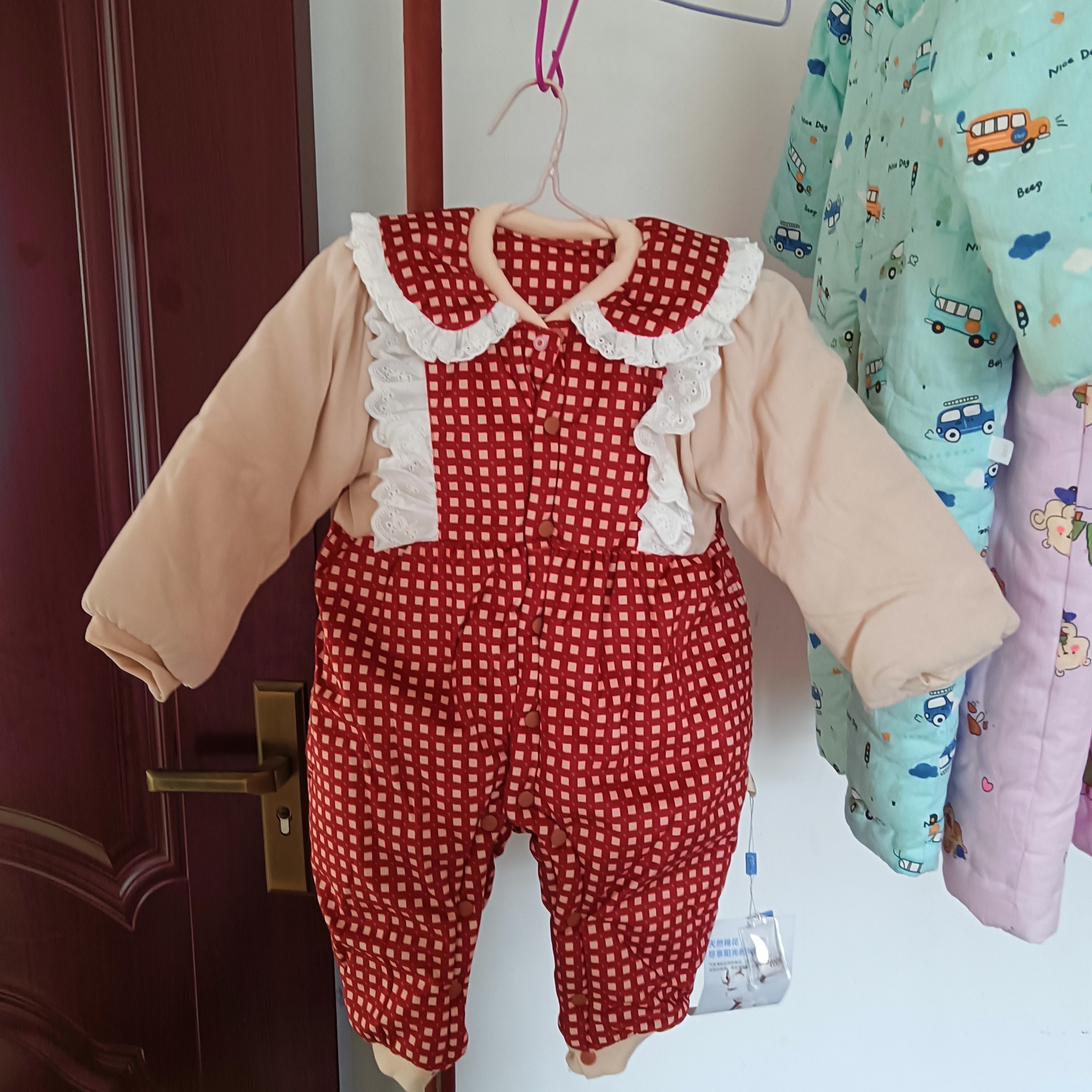 通用冬季无袖连体衣长袖睡袋单排扣长爬款A类可爱风