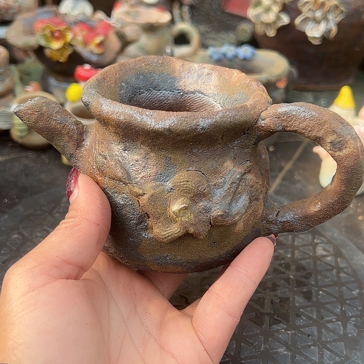 5福利手工粗陶高温花盆