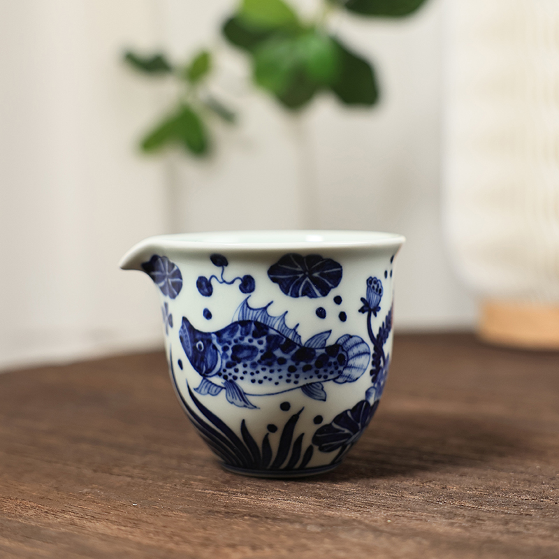 【墨舍柴窑】鱼藻公道杯（moshe660）