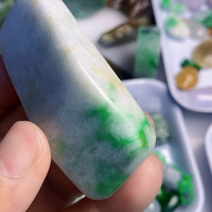 翡翠散珠天然翡翠A货挂件