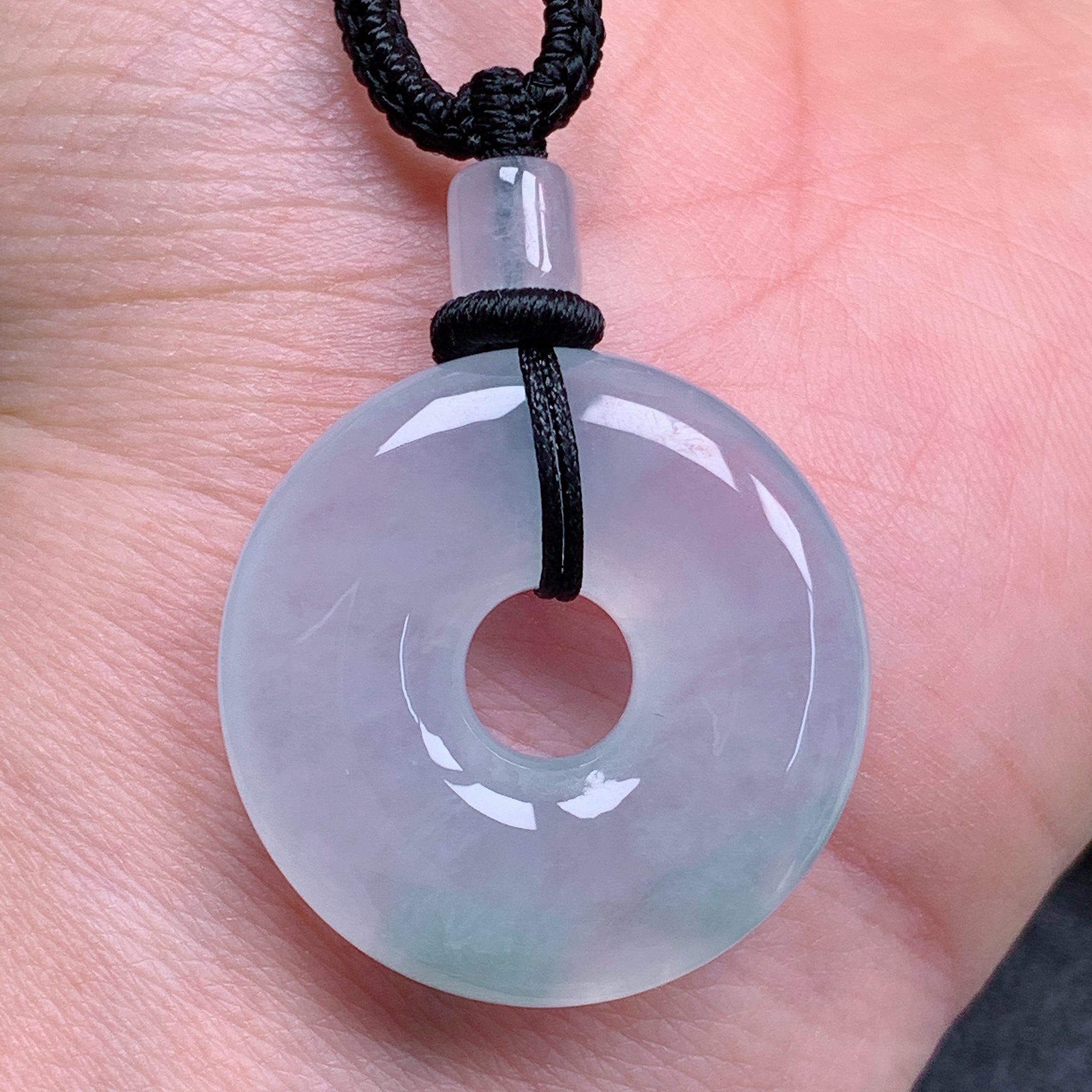 天然缅甸翡翠A货冰甜甜圈气质精美尺寸27.8+6.2  272