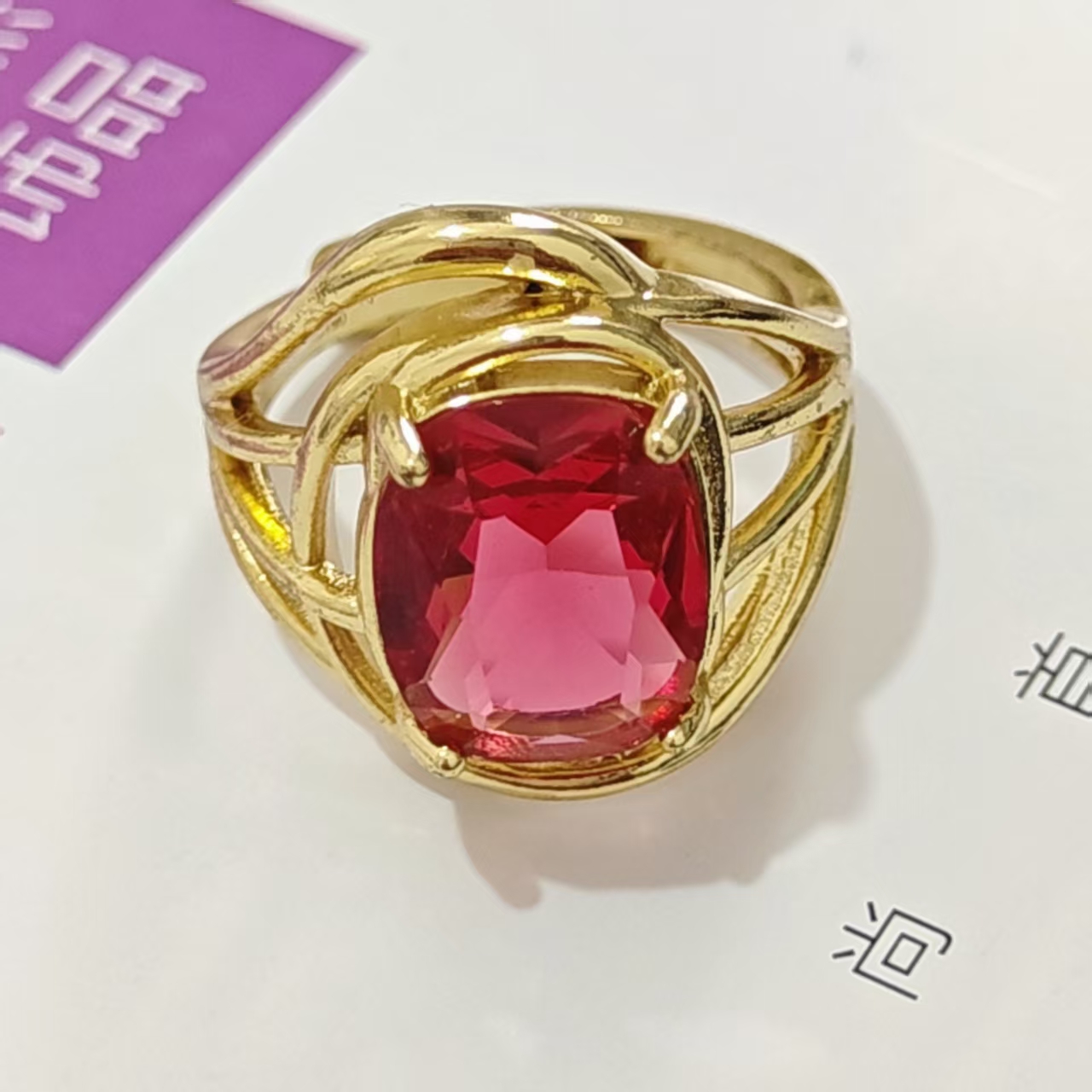 【清梧云初】 经典百搭红戒指40