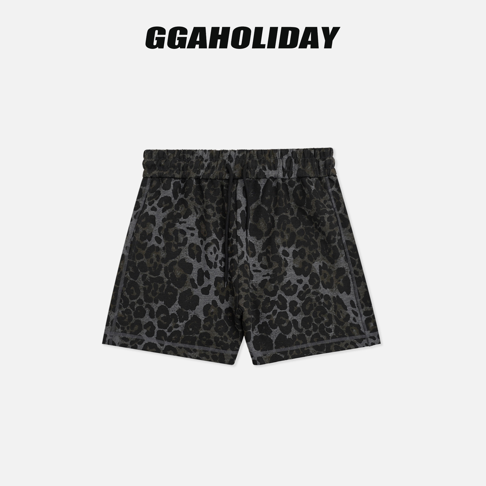 【上新】GGAHOLIDAY百搭潮流抽绳街头豹纹宽松显瘦休闲裤-154131