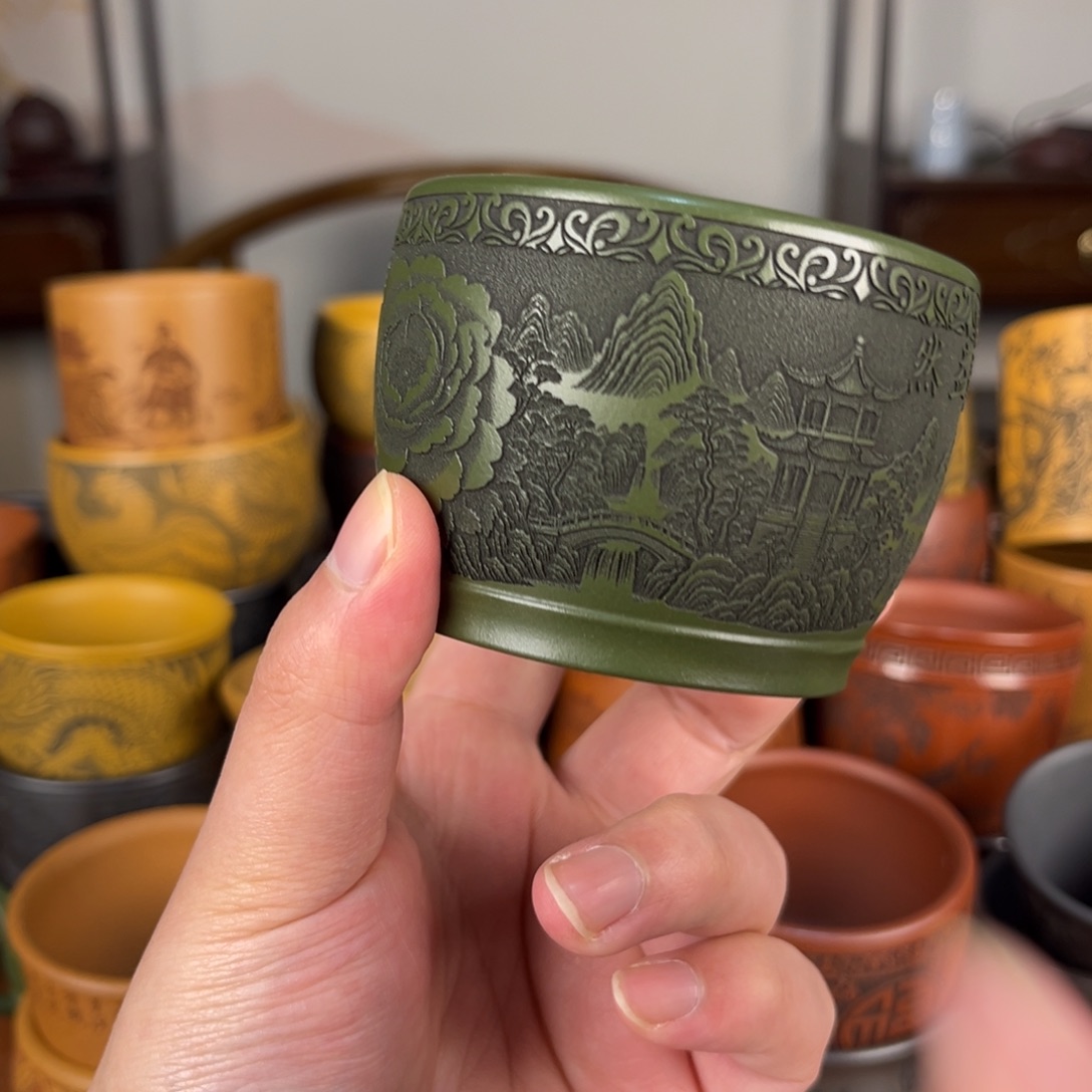 茶杯紫砂紫砂主人杯 手工制作