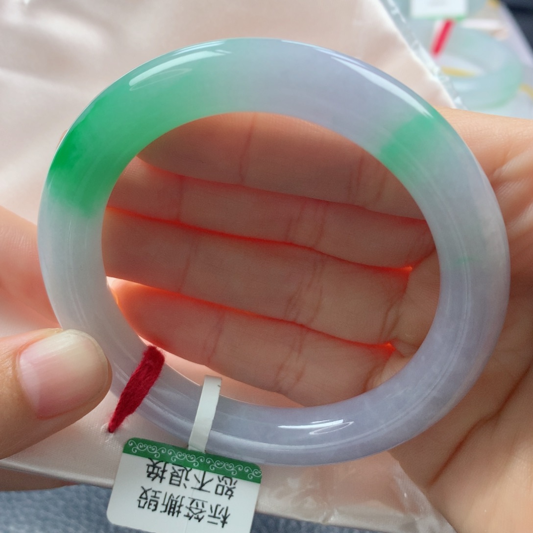 未镶嵌手镯翡翠缅甸天然翡翠A货54圆