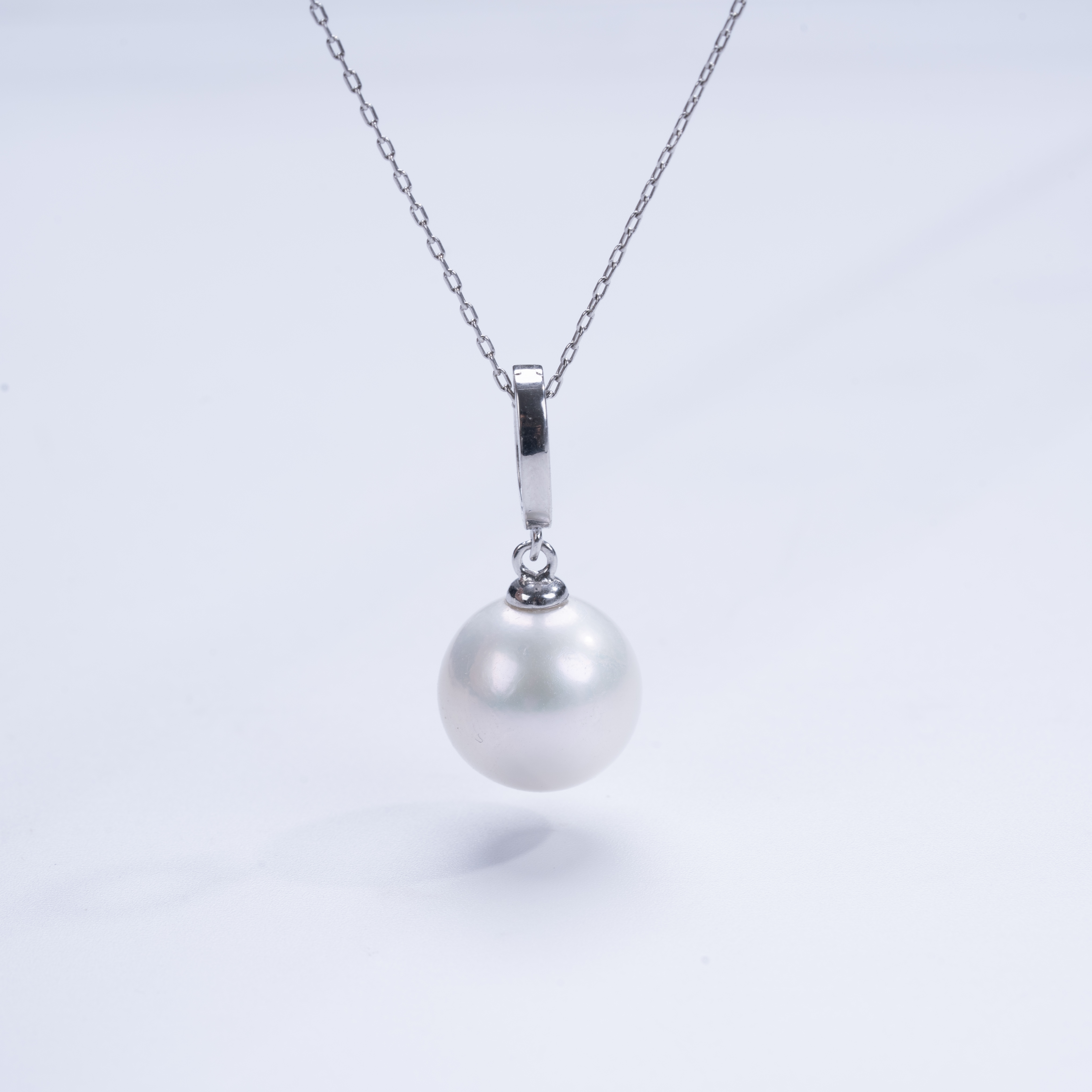 爱迪生珍珠S925银万能扣淡水珍珠吊坠13-14mm【棋棋专属】