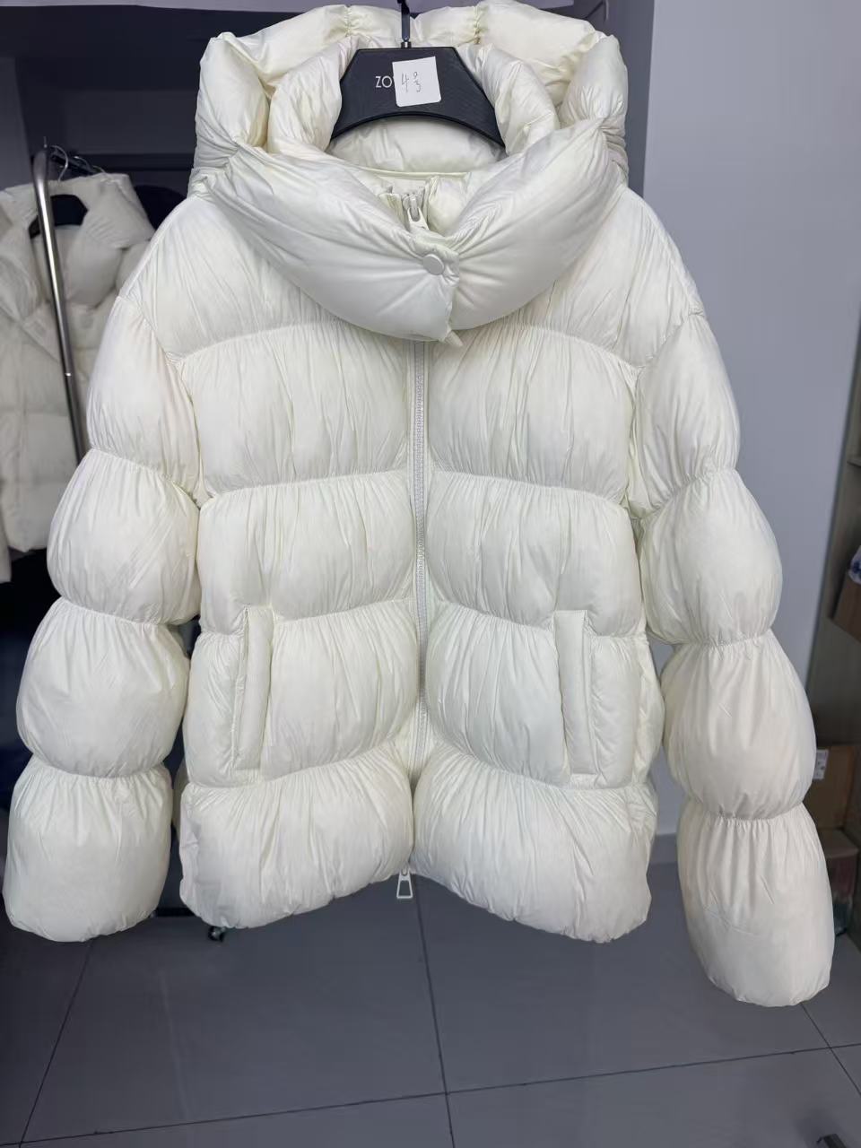 90泡芙鹅绒服中长款时尚女装9658羽绒服女