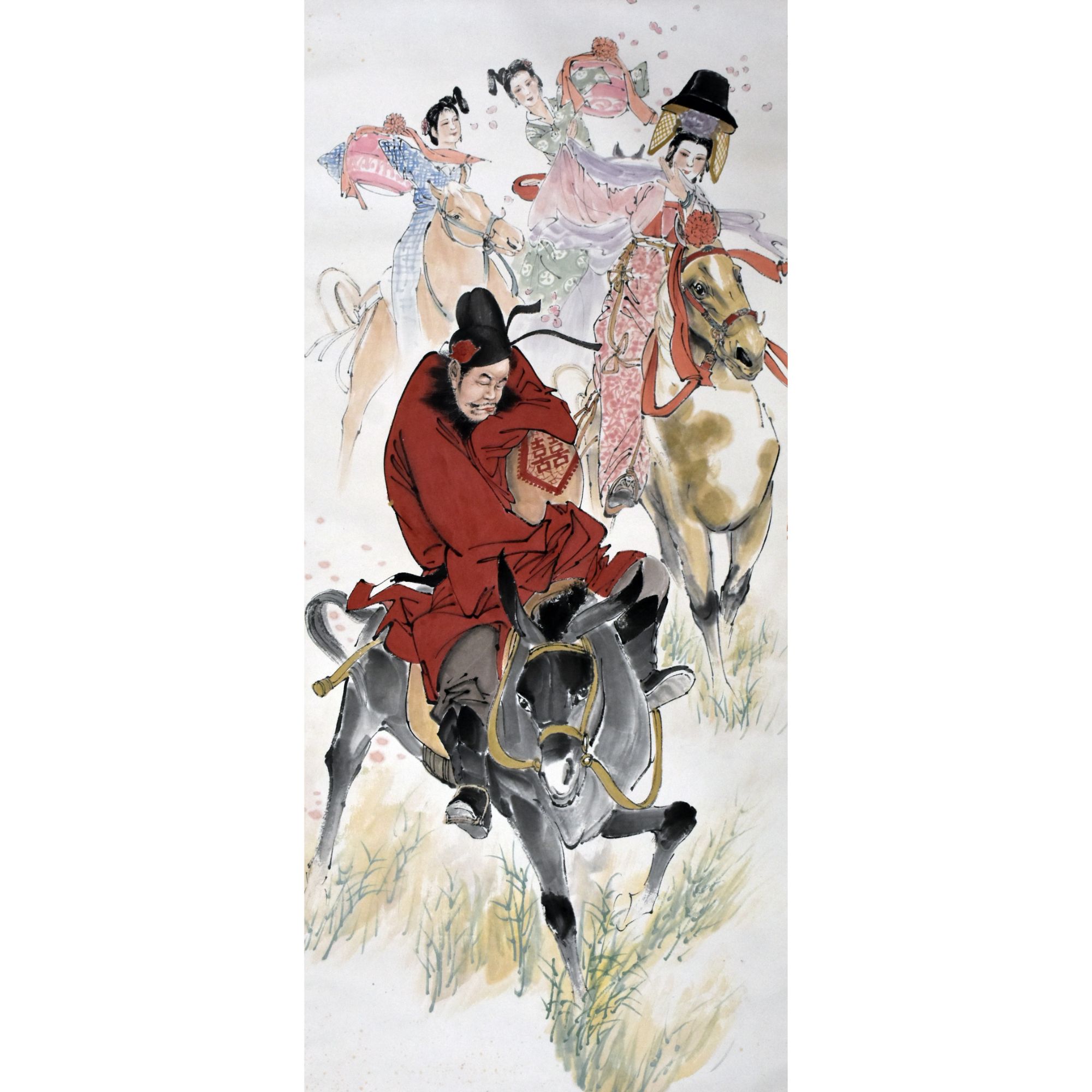 HM0805 钟馗嫁妹 90×44cm 纸本立轴 3.5平尺