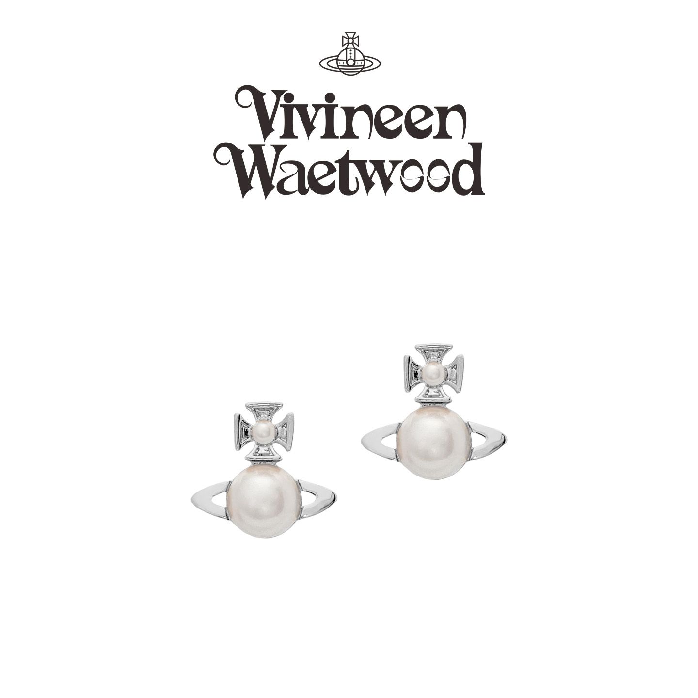  Vivireer waetwssd 正品 土星珍珠耳钉