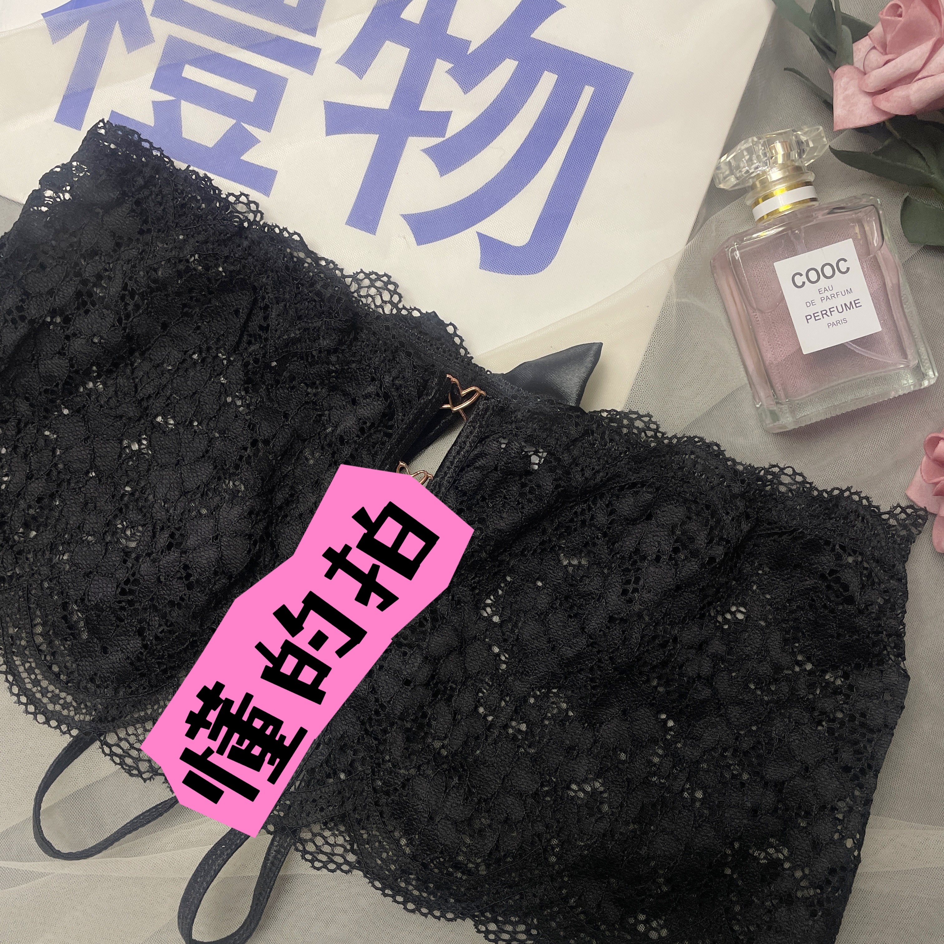 新款平角大码内裤女士性感镂空蕾丝透明平角