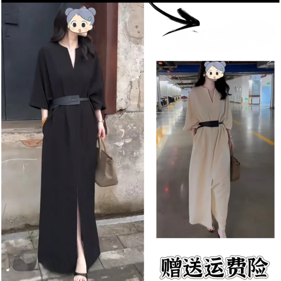 新秋季时尚显瘦气质女士网红洋气连衣裙百搭