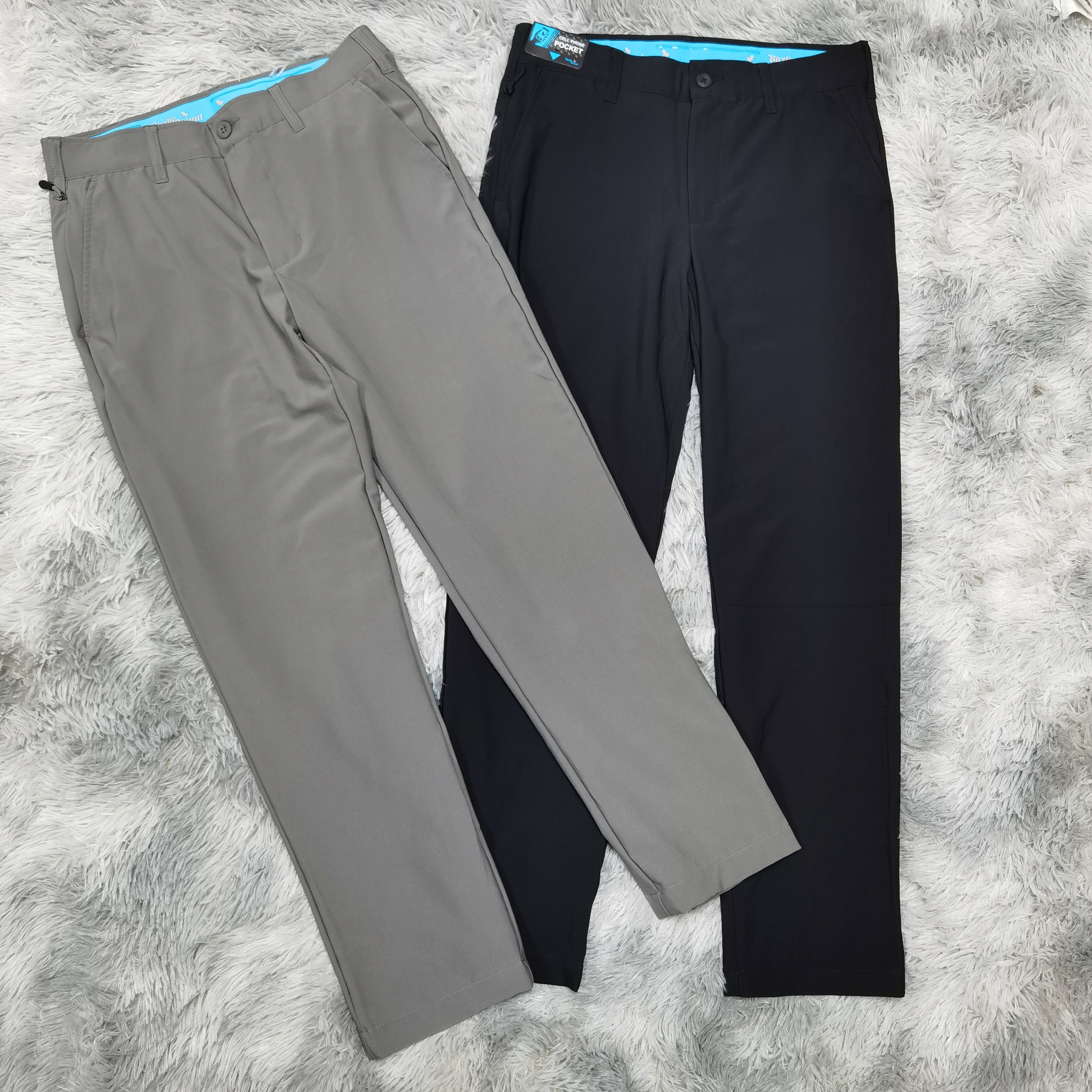 bi大码夏季户外弹力休闲裤男款舒适直筒西裤美式休闲薄款中腰长裤