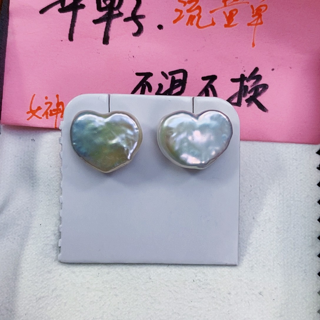 淡水珍珠耳饰银S925镶嵌