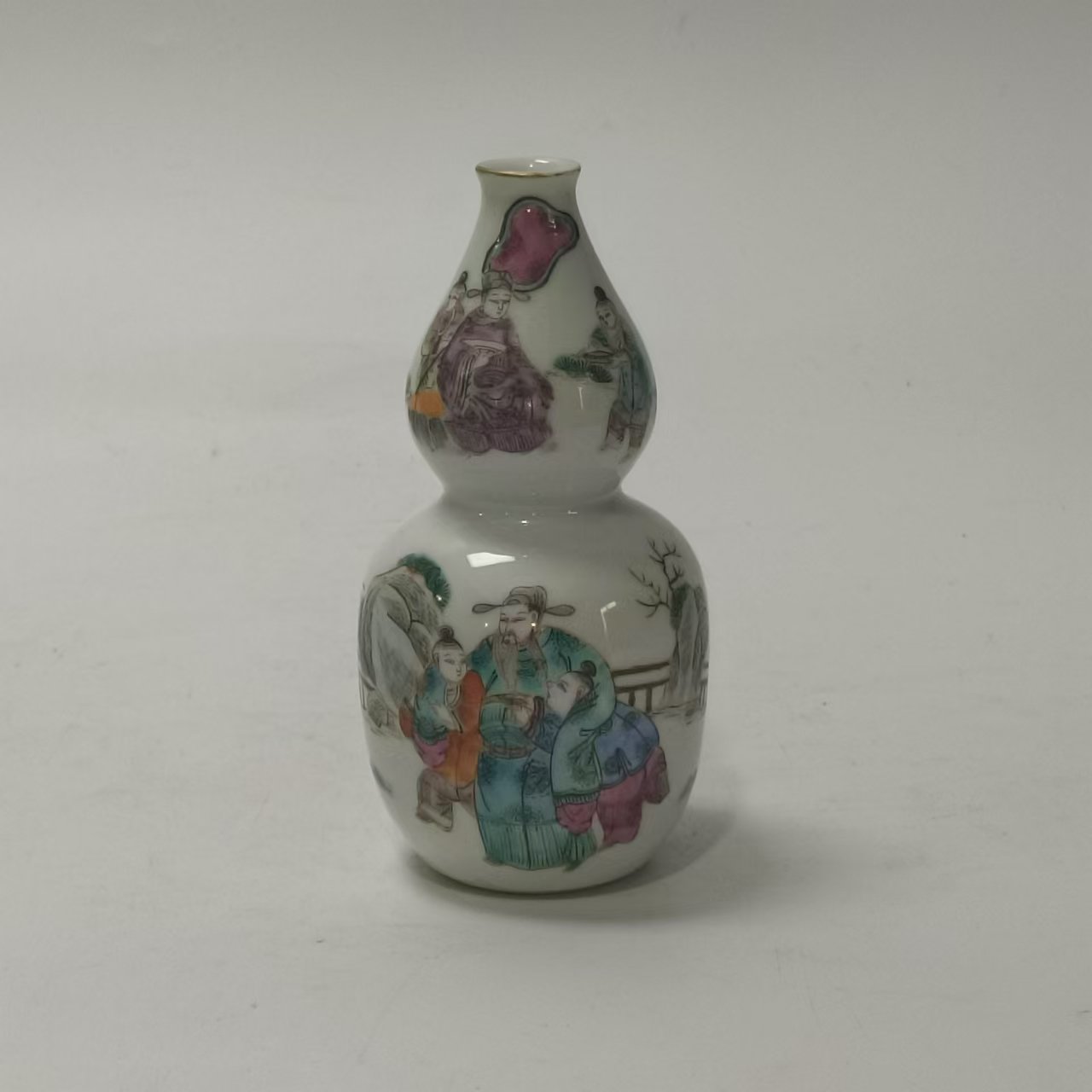 HJD2501-185 粉彩人物故事纹葫芦瓶