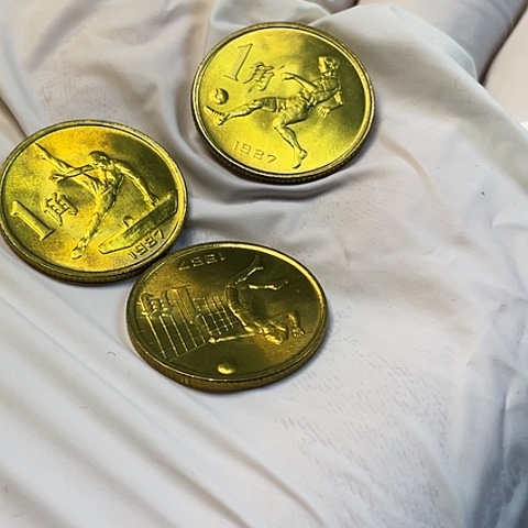 其他普通金属六运会纪念币卷拆套装如图，，，，