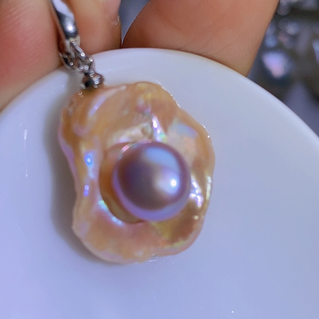 淡水珍珠淡水珍珠银S925镶嵌