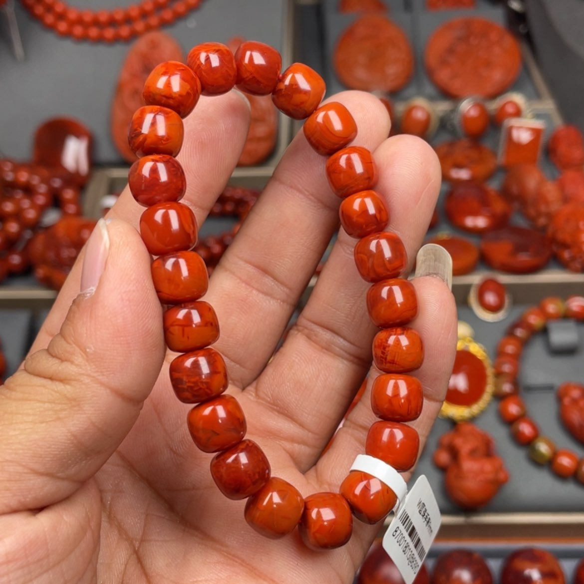 【闪购商品】南红玛瑙珠宝奇石未镶嵌单圈9