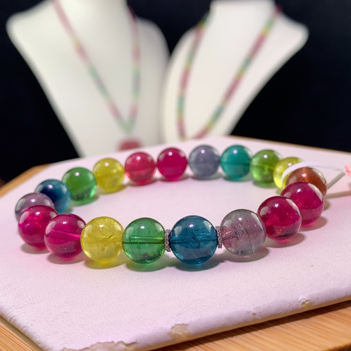 双色碧玺手链未镶嵌