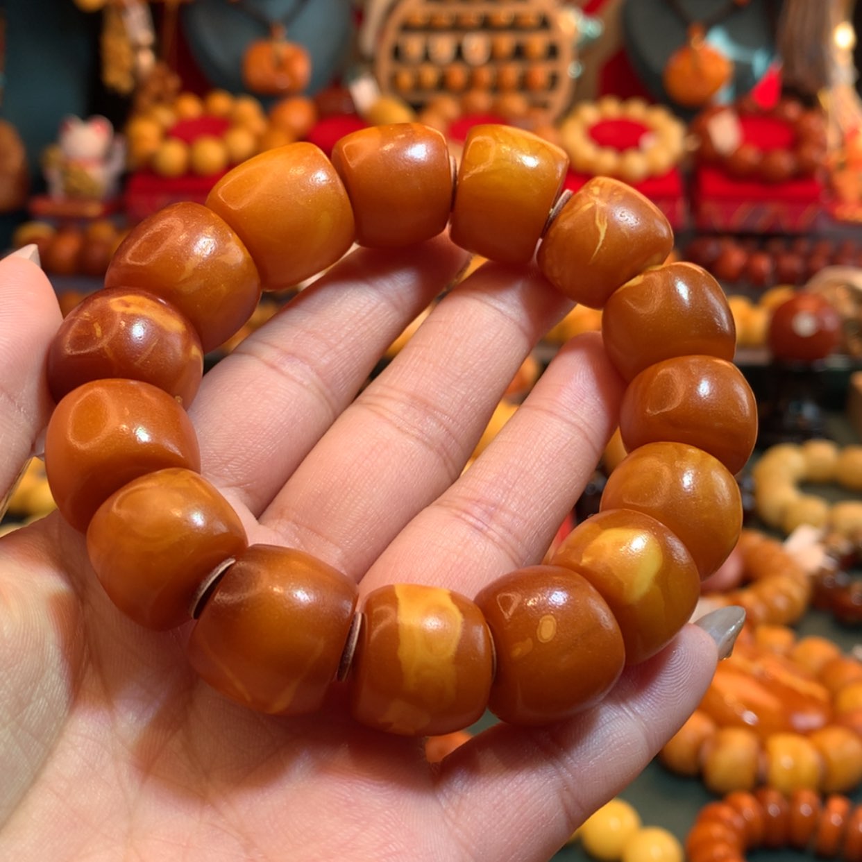 【闪购商品】蜜蜡手串未镶嵌过蜜蜡手串