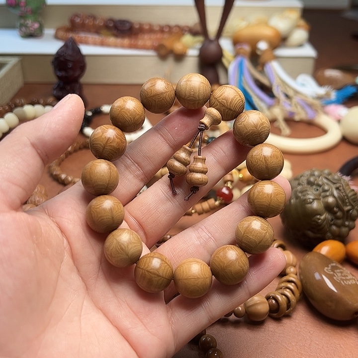 福***禄手串/手链维腊木（绿檀）六道木