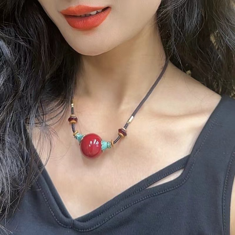 非金属亚克力项链 XL纯手工时尚吊坠民族风项链精美项坠-82216