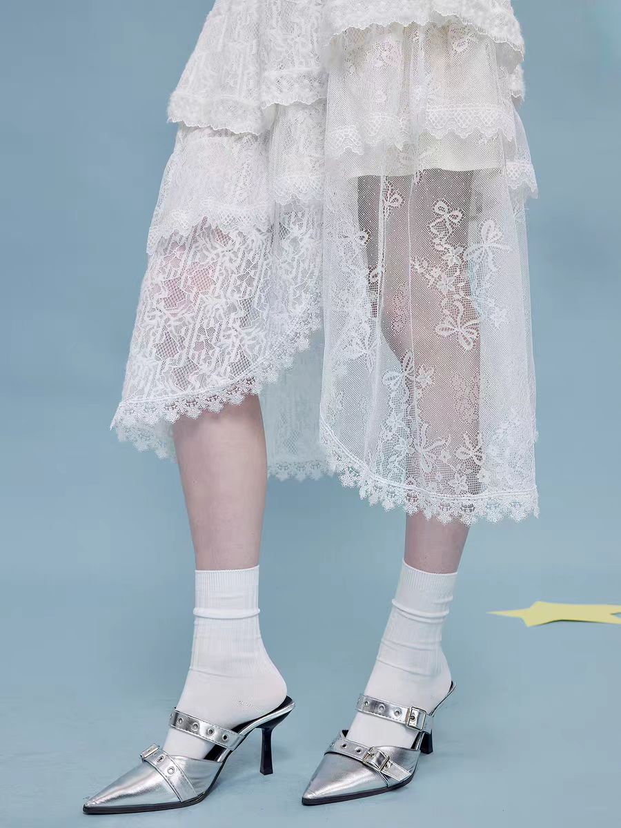 【景致】OooF!Yang 绒感蕾丝半裙25AW1413