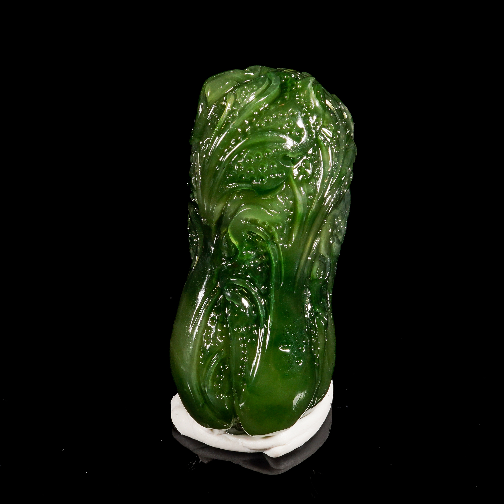 LOT.009和田碧玉巧雕白菜/X3115