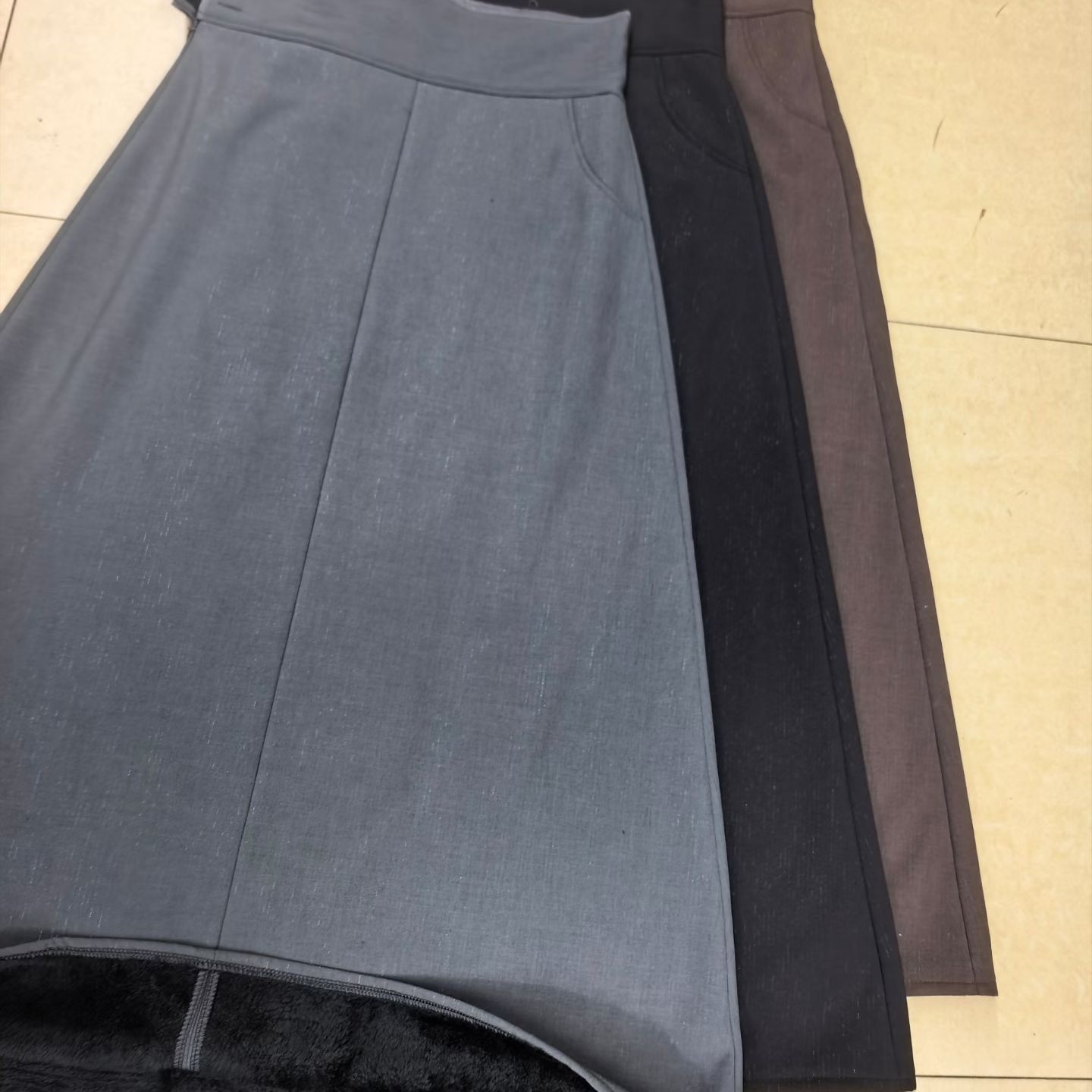 折叠高腰显瘦设计感西装半身裙秋冬时尚百搭