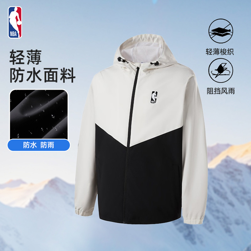 NBA官方联盟湖人独行侠得分狂潮25年夏季情侣款运动连帽外套雨衣